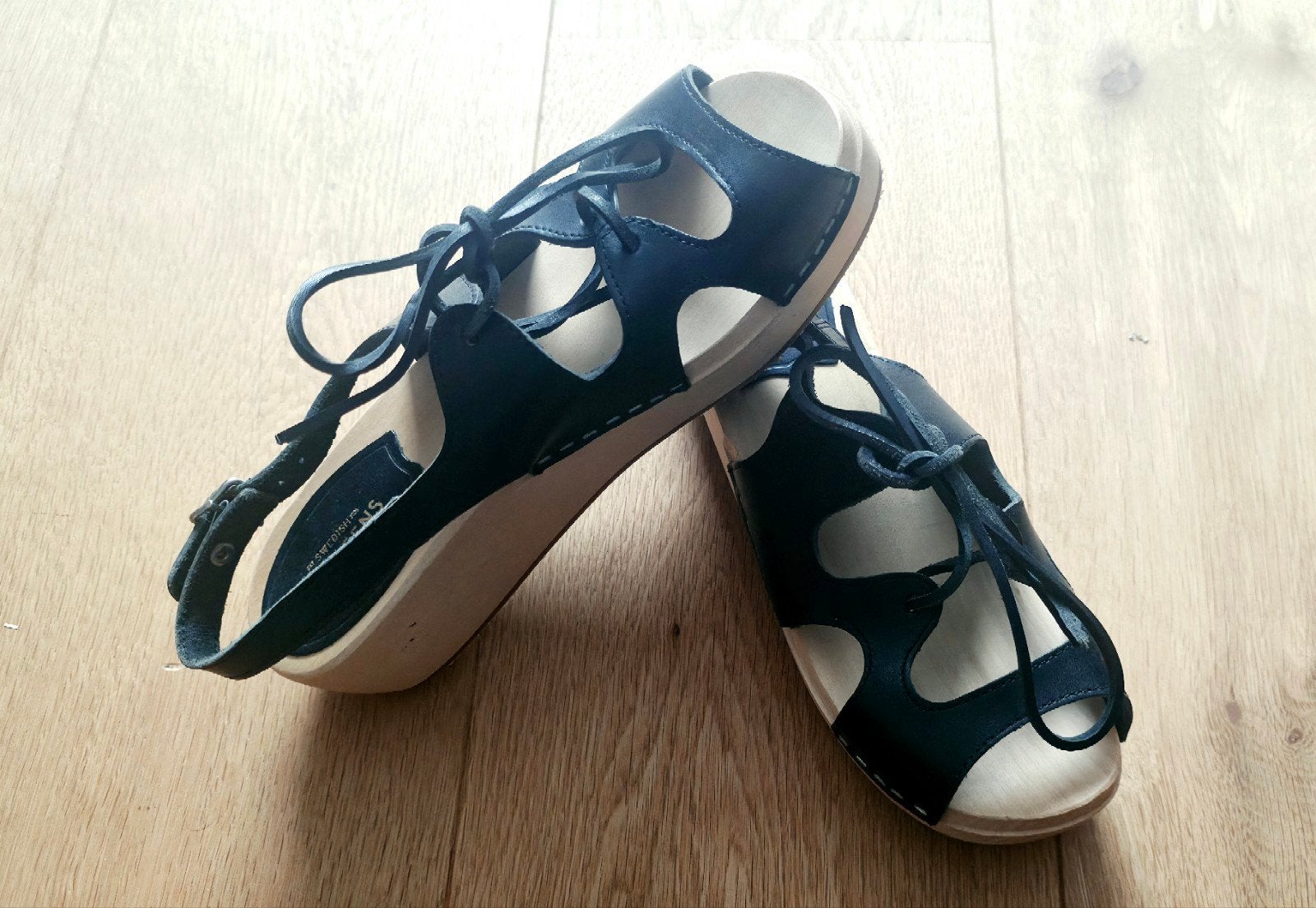 Hasbeens sandalen met hak - Maat 37, Kleding | Dames, Zwart, Zo goed als nieuw, Swedish Hasbeens, Sandalen of Muiltjes