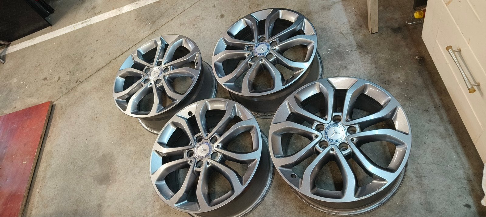 4x Mercedes-Benz velgen 17 inch W205/S205, Ophalen, Gebruikt, Winterbanden, Velg(en)