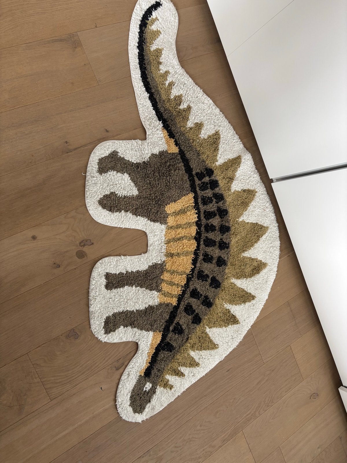 Tapis Petit Dino Kleed - Speels Vloerkleed voor Kinderkamer, 100 tot 150 cm, Wit, Zo goed als nieuw, Overige vormen