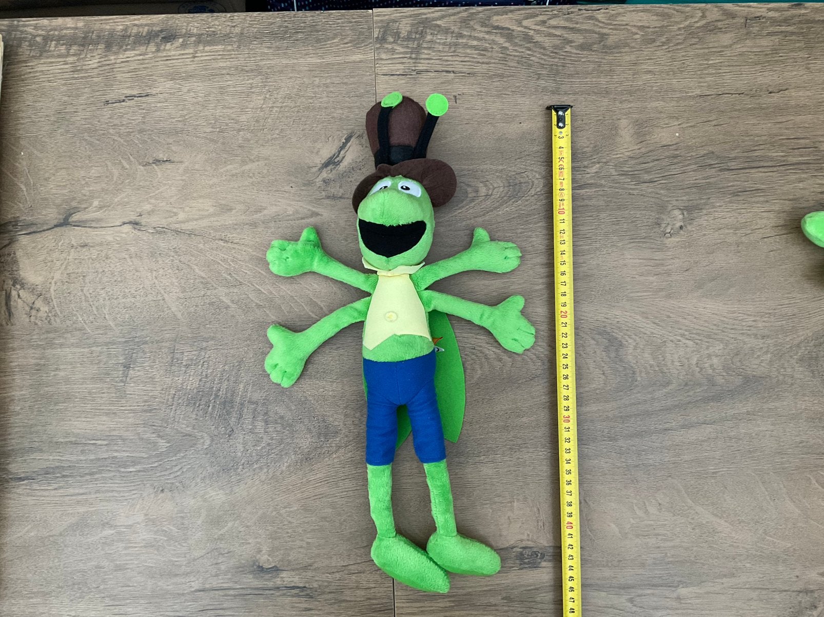 Nieuwe grote Sprinkhaan Flip knuffel ca 45cm van Maya de bij, Ophalen, Overige figuren, Nieuw, Beeldje of Figuurtje