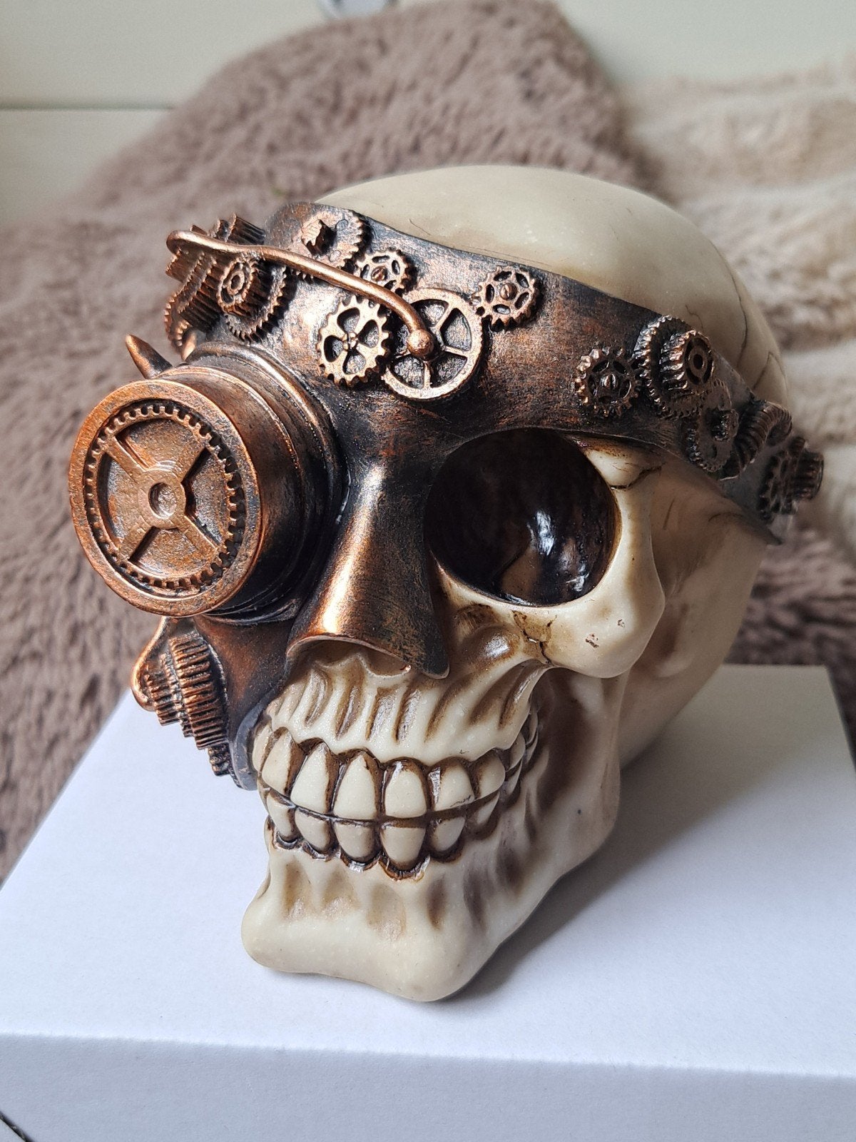 Nieuw steampunk schedel, Verzenden, Nieuw, Fantasy