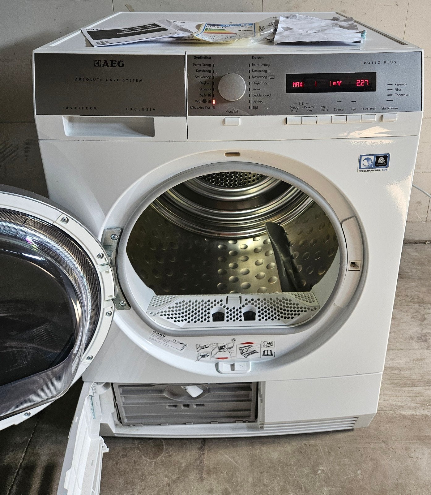 zeer nette AEG T76789NIH1 condens/warmtepompdroger. 8kg, A++, Ophalen, Overige typen, 8 tot 10 kg, Zo goed als nieuw