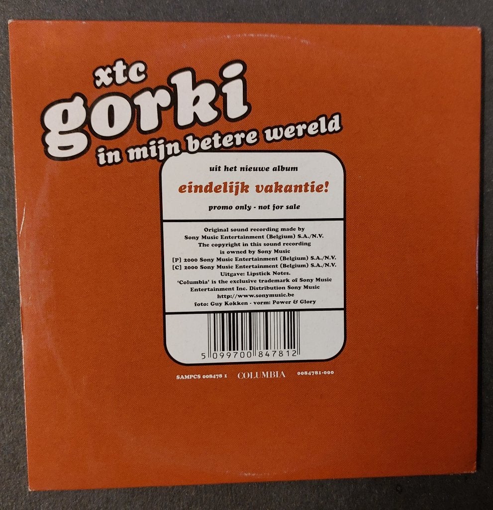 Gorki PROMO CD XTC In Mijn Betere Wereld SAMPCS0084781 Gorky, Cd's en Dvd's, Verzenden, Zo goed als nieuw, Nederlandstalig, Eerste persing