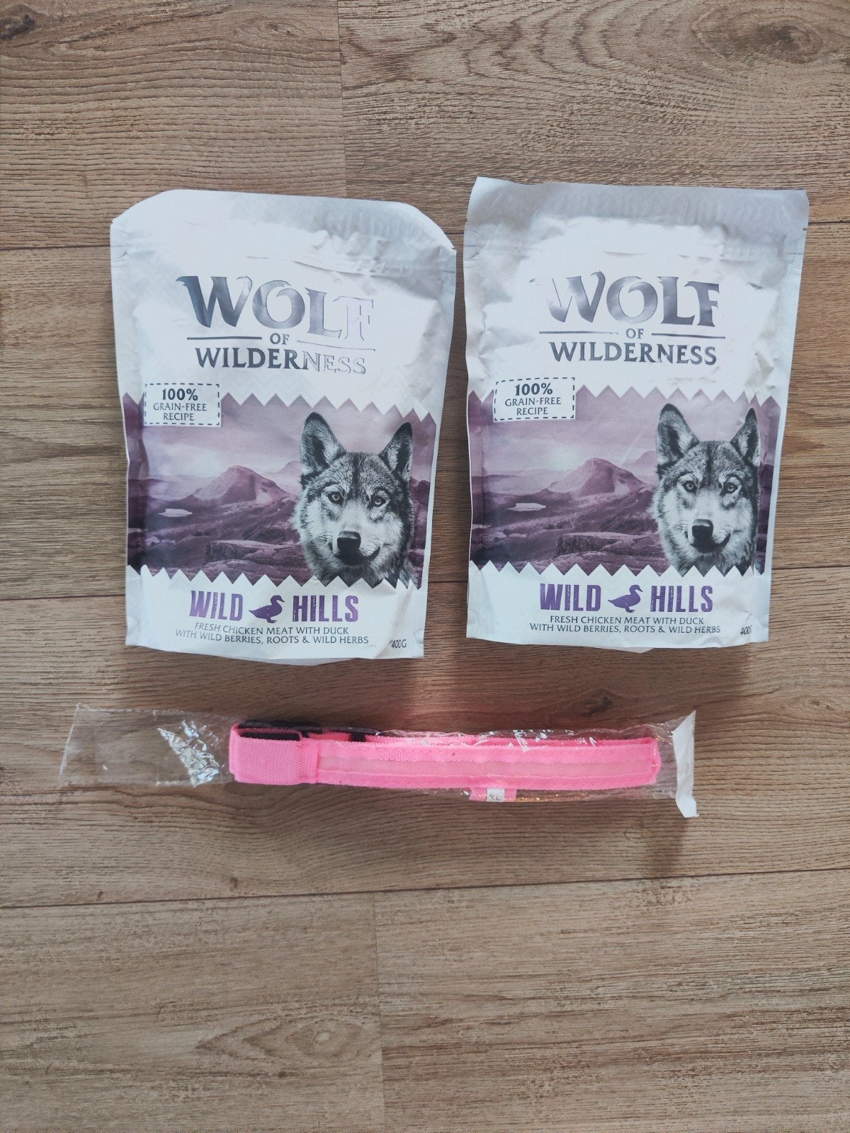 2x 400g dog dry food + collar, Dieren en Toebehoren, Ophalen of Verzenden, Hond