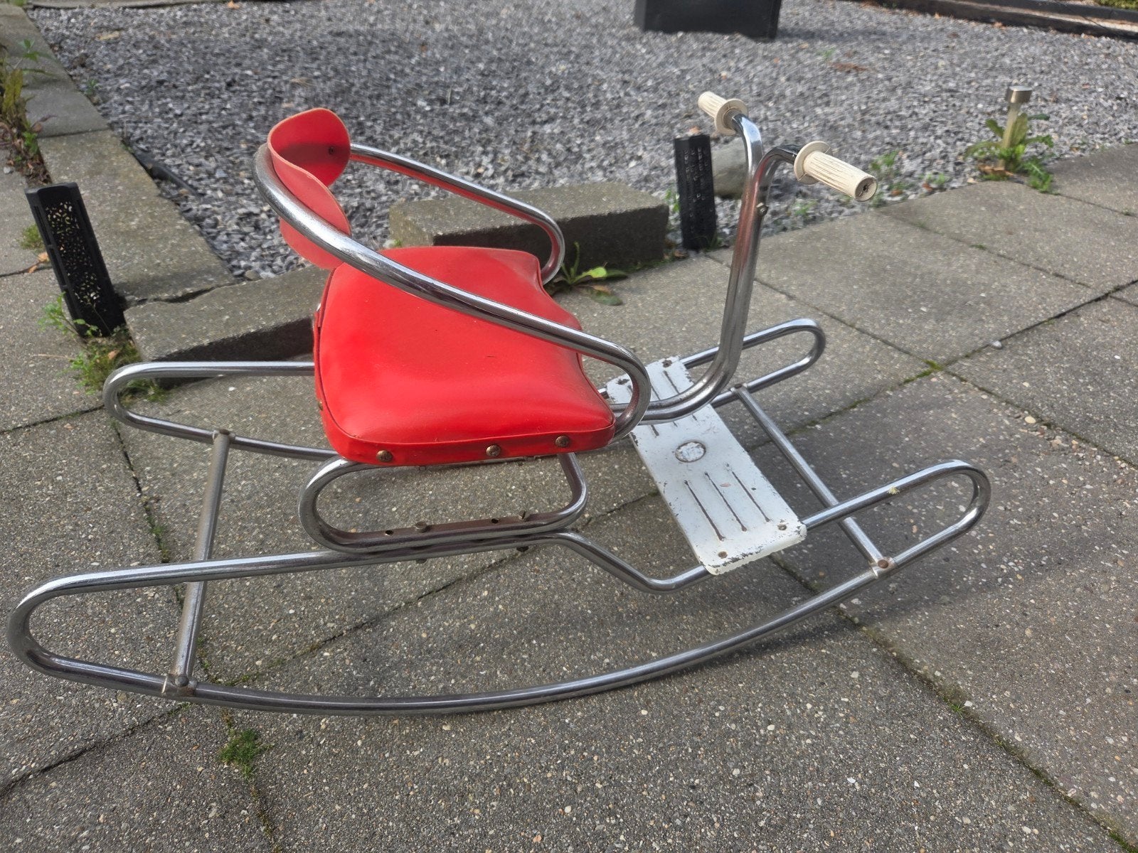 Antieke kinder schommelstoel - Vintage design, Ophalen, Gebruikt, Jongen of Meisje
