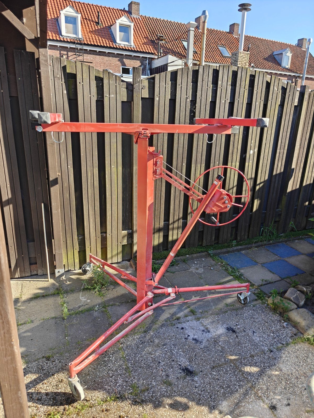 Gipsplaatlift - Handig hulpmiddel voor gipsplaten, Doe-het-zelf en Verbouw, Lieren en Takels, Ophalen, Gebruikt, Handmatig