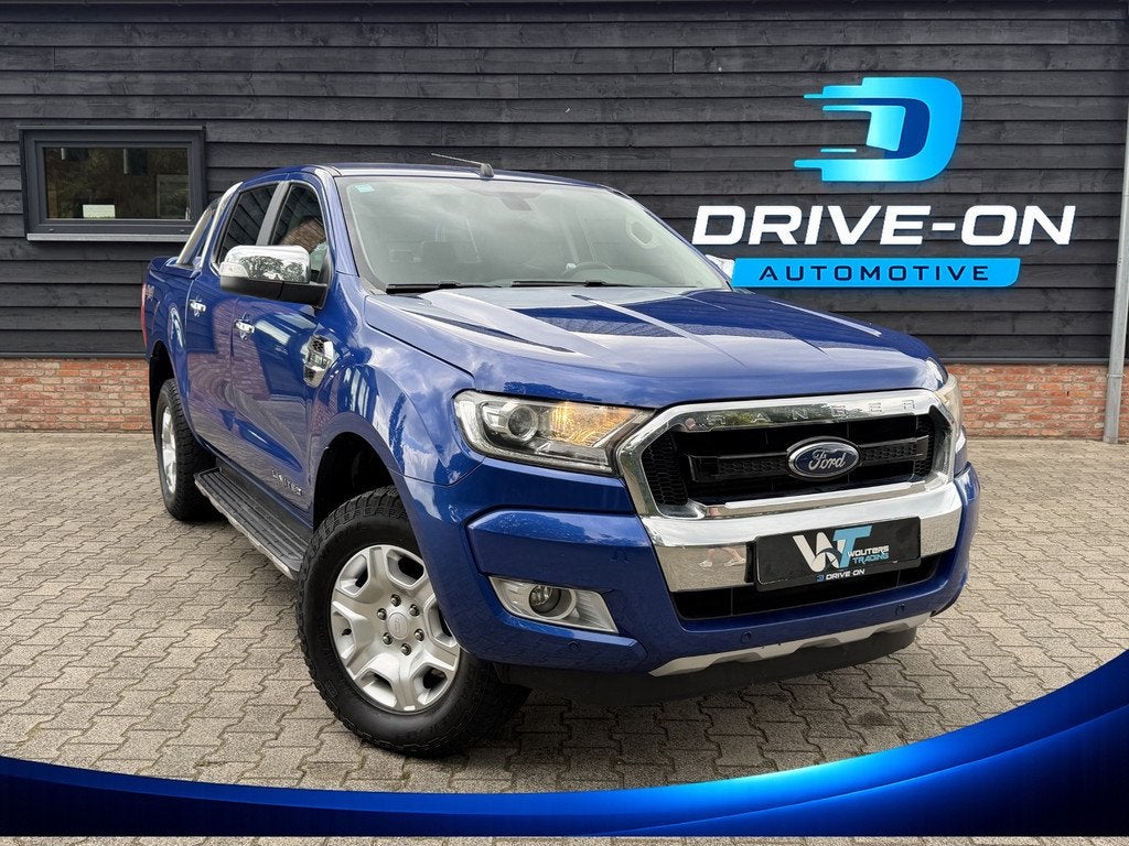 Ford Ranger 3.2 TDCi Limited - Leder - hardtop - diff lock, Auto's, Ford, Automaat, Gebruikt, Zwart, Blauw