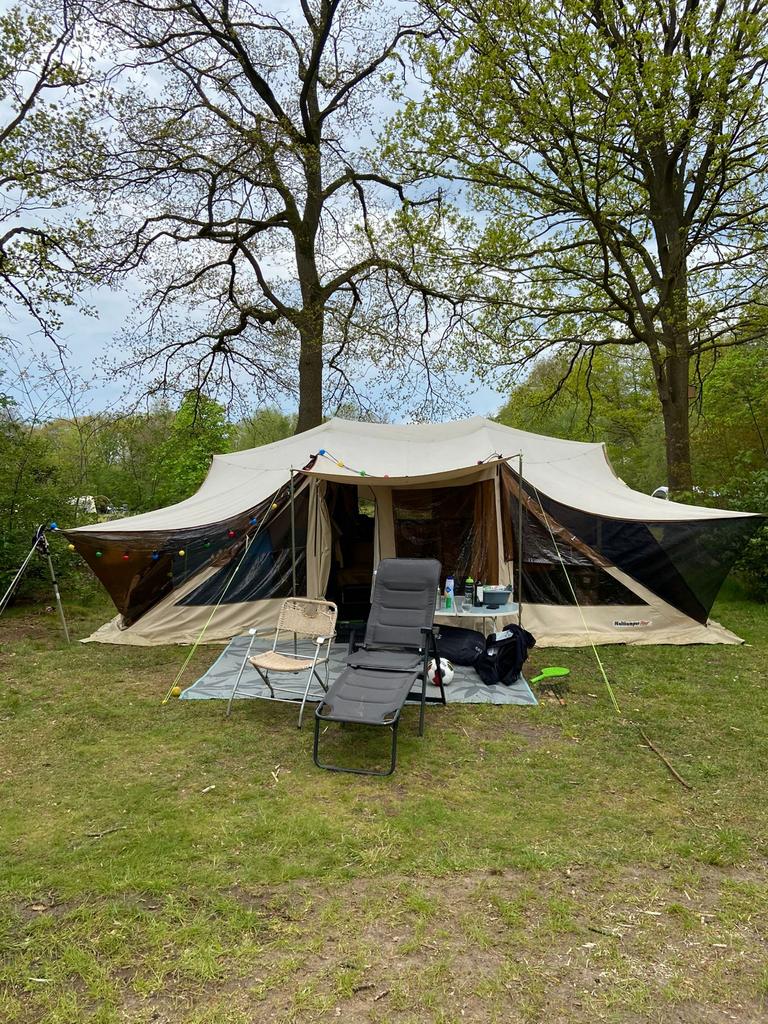 Holtkamper Flyer met disselkeuken, Caravans en Kamperen, Vouwwagens, Ophalen, Beige, Aanwezig, Holtkamper