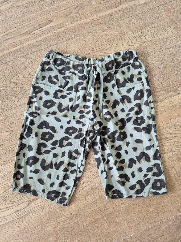 Korte broek Envy maat S / M dames - khaki / leopard, Kort, Ophalen of Verzenden, Zo goed als nieuw, Groen