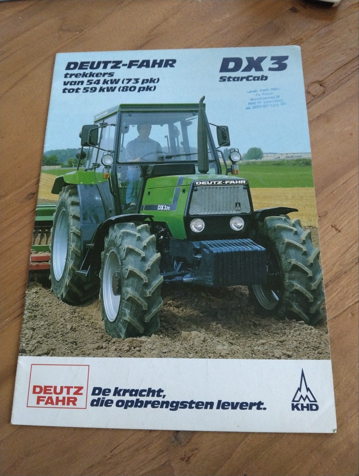 Deutz Fahr DX3 folder, Boeken, Ophalen of Verzenden, Zo goed als nieuw