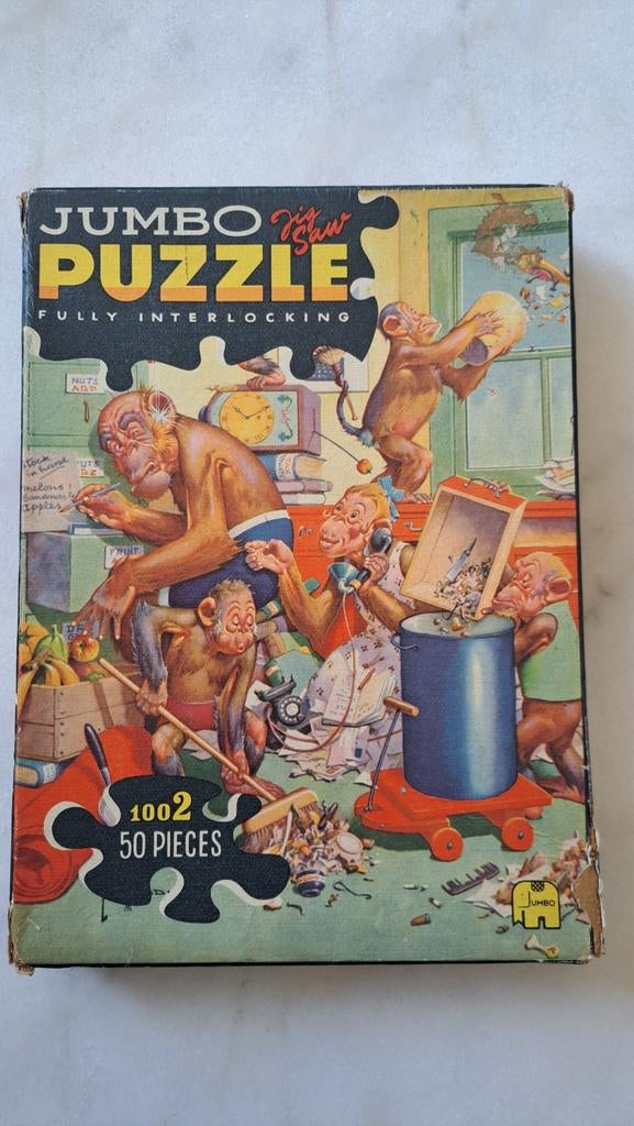 Vintage Jumbo Jig Saw Puzzel - nr 1002 - 50 stukjes, Ophalen of Verzenden, 10 tot 50 stukjes, Gebruikt