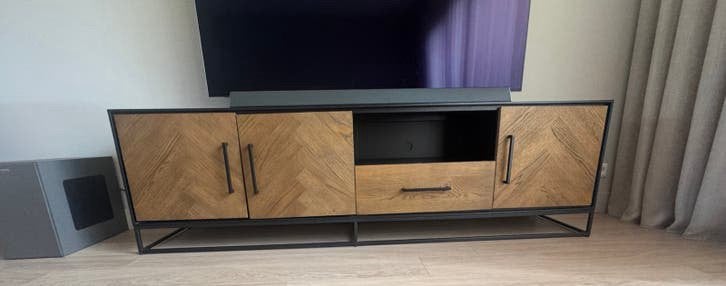 Tv meubel visgraat, Ophalen, Zo goed als nieuw, 25 tot 50 cm, Minder dan 100 cm