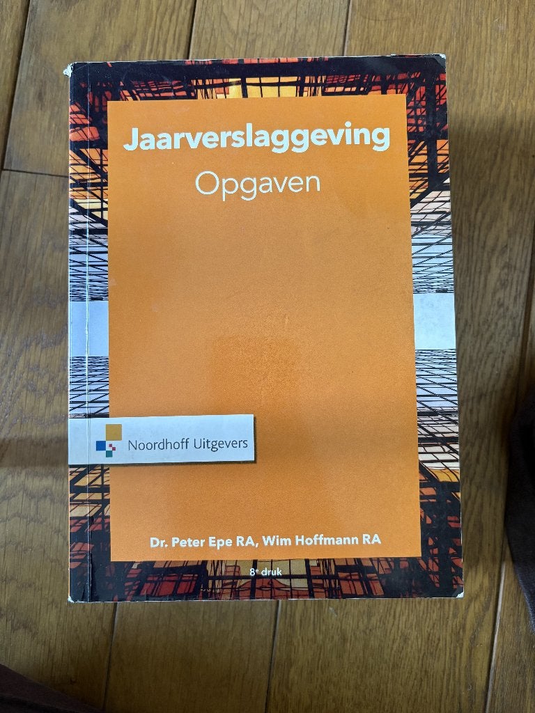 Jaarverslaggeving Opgaven (8e druk), Ophalen of Verzenden, Zo goed als nieuw, Economie en Marketing