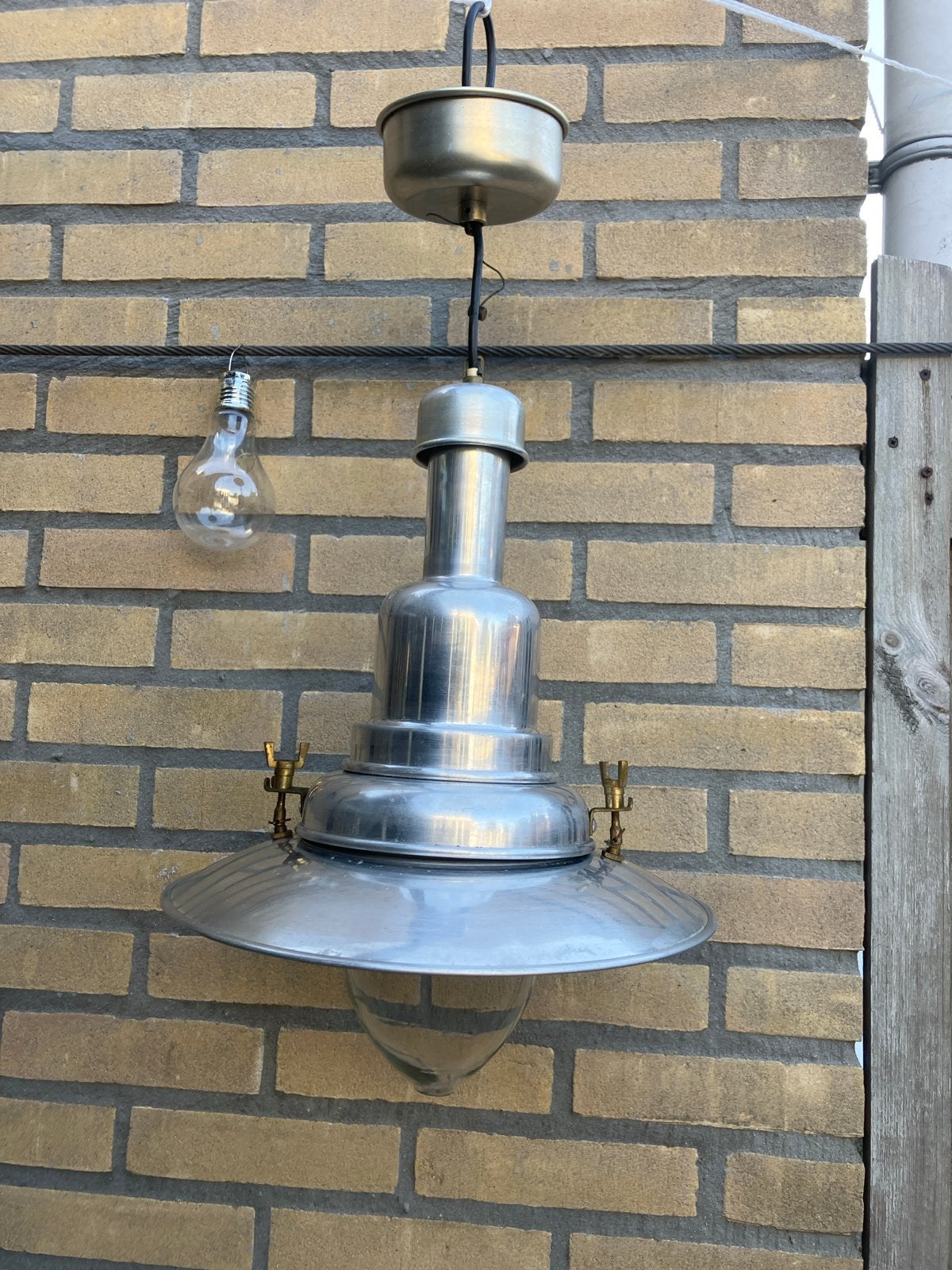 Visserslamp Ikea hanglamp, Ophalen, Gebruikt, E27 (groot), Glas