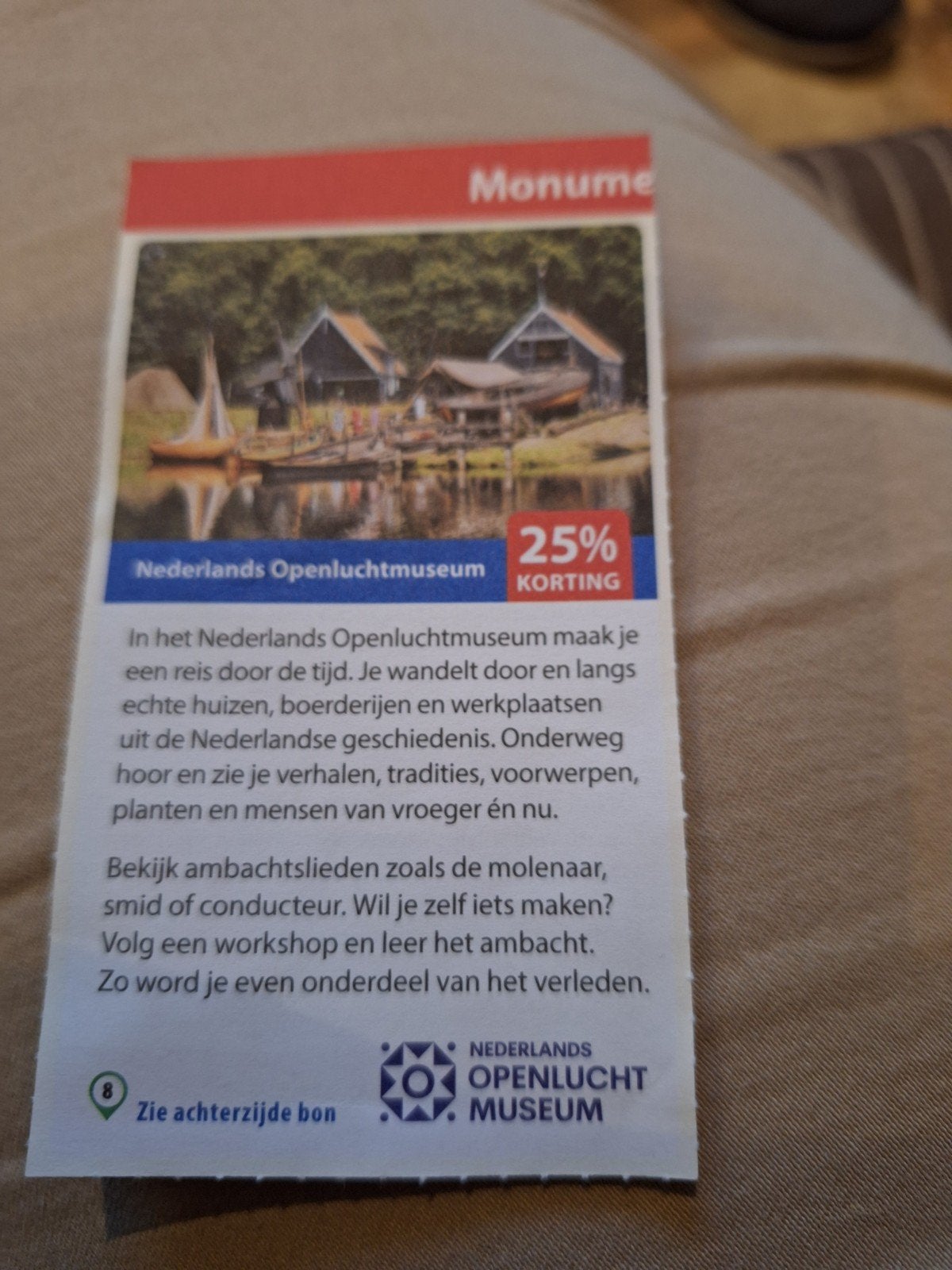 25% korting openluchtmuseum arnhem, Drie personen of meer, Kortingsbon