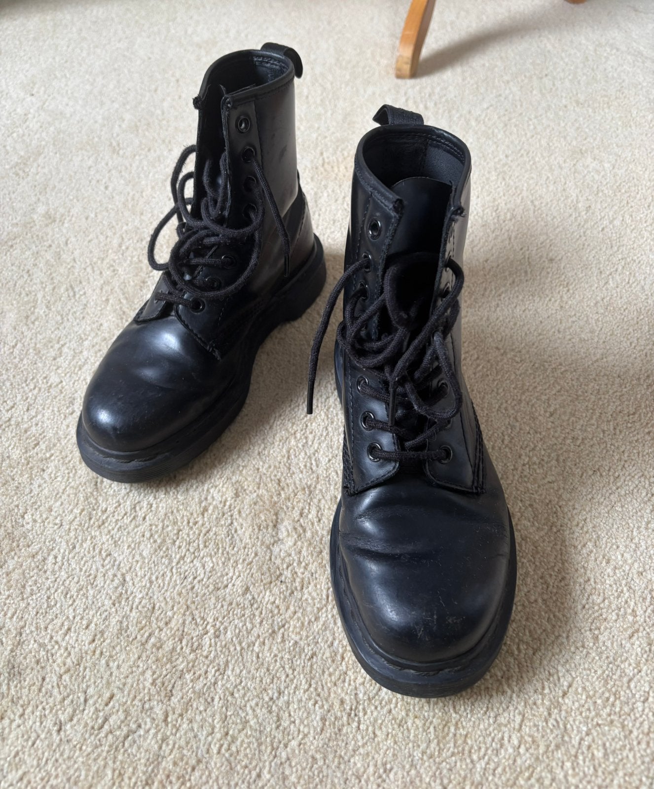 Leren dr Martens laarzen mt 37., Kleding | Dames, Zwart, Lage of Enkellaarzen, Ophalen of Verzenden, Gedragen