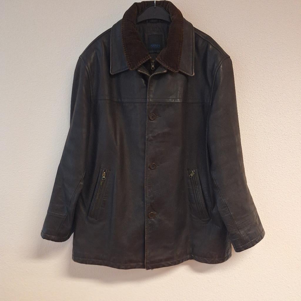 Arma echt leren heren winterjas, donkerbruin, XL, Kleding | Heren, Jassen | Winter, Bruin, Maat 56/58 (XL), Gedragen, Arma