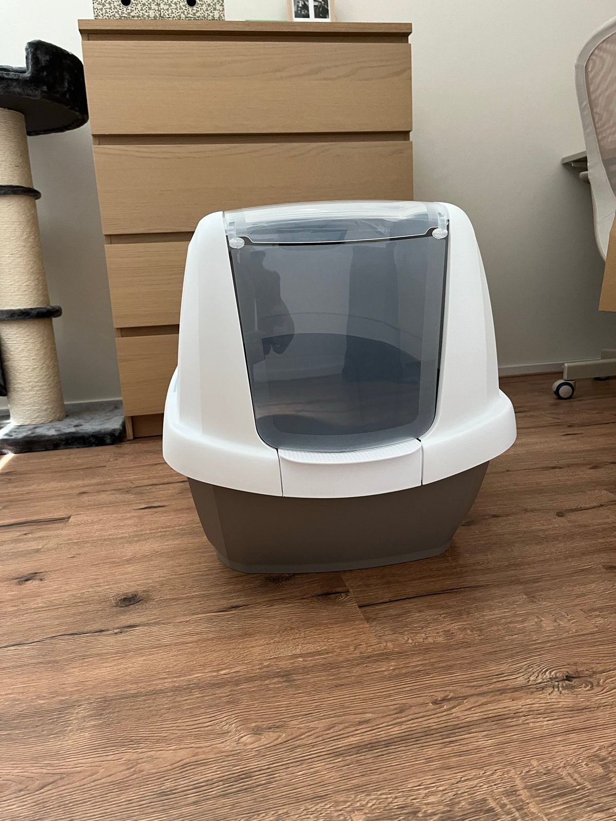 Xxl kattenbak, Ophalen