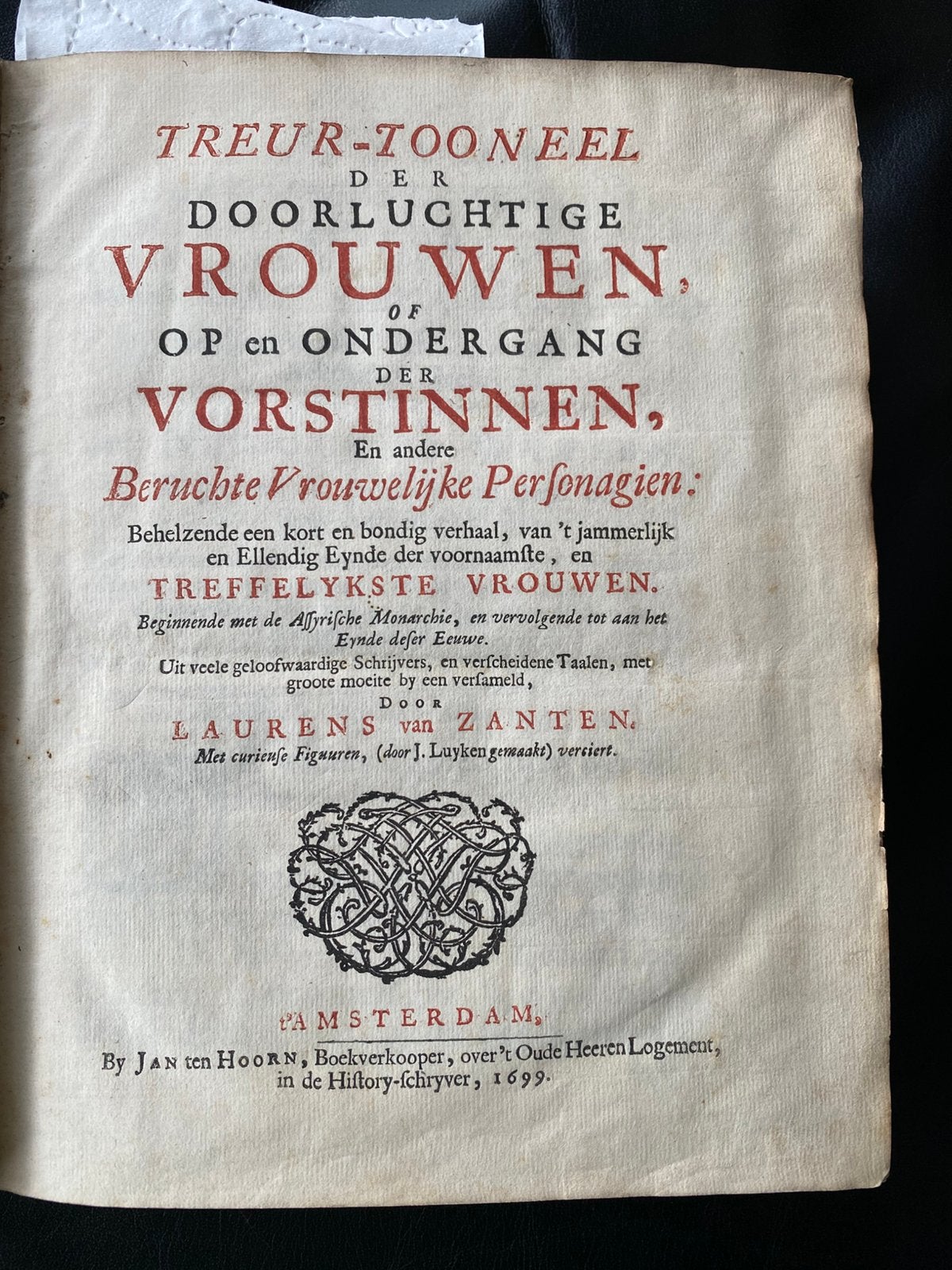 Z Boek, Treur-Toneel der doorluchtige vrouwen A’dam 1699, Ophalen of Verzenden