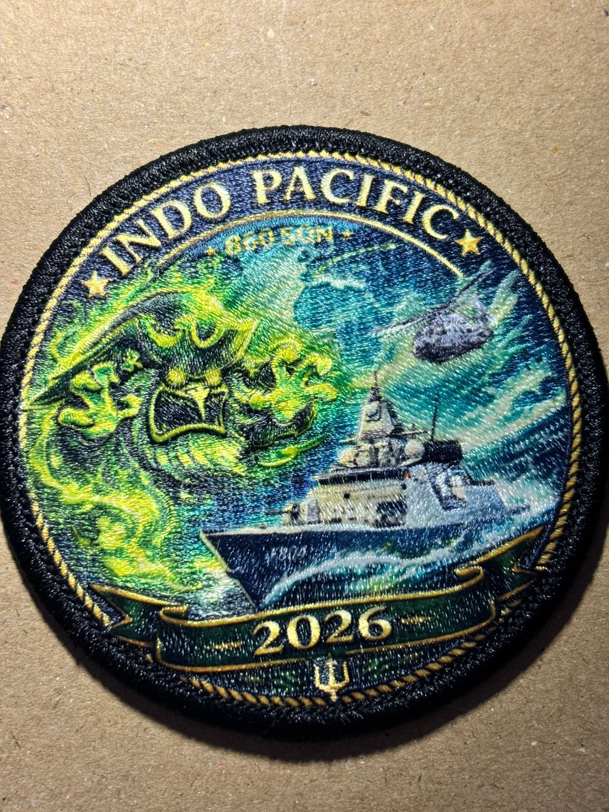 Embleem 860 SQN 2026 Indo pacific, Verzenden, Marine, Nederland, Embleem of Badge