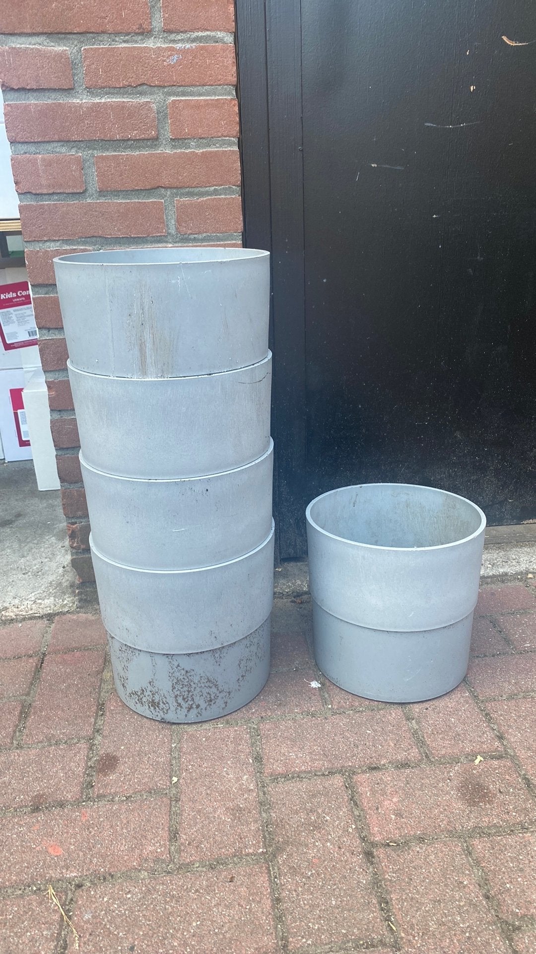 Plastic ikea bloempot cementlook, Tuin en Terras, Ophalen, Kunststof, Minder dan 30 cm, Rond