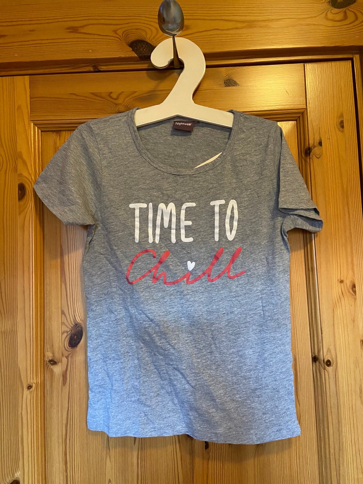 T-shirt pyjama M nightware grijs, Ophalen of Verzenden, Zo goed als nieuw, Maat 38/40 (M)