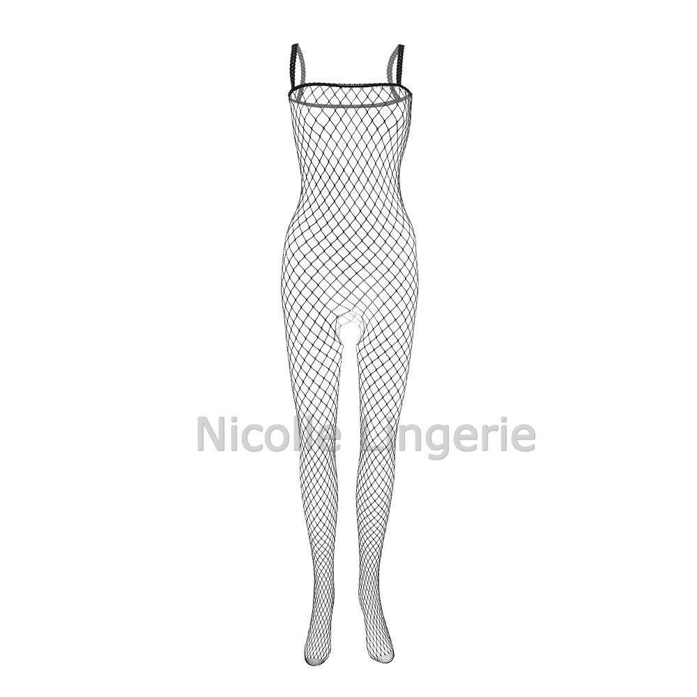 Bodystocking Visnet Body Open Kruis 6 kleuren !! (050), Nicolle_Lingerie, Ophalen of Verzenden, Overige kleuren, Body of Korset