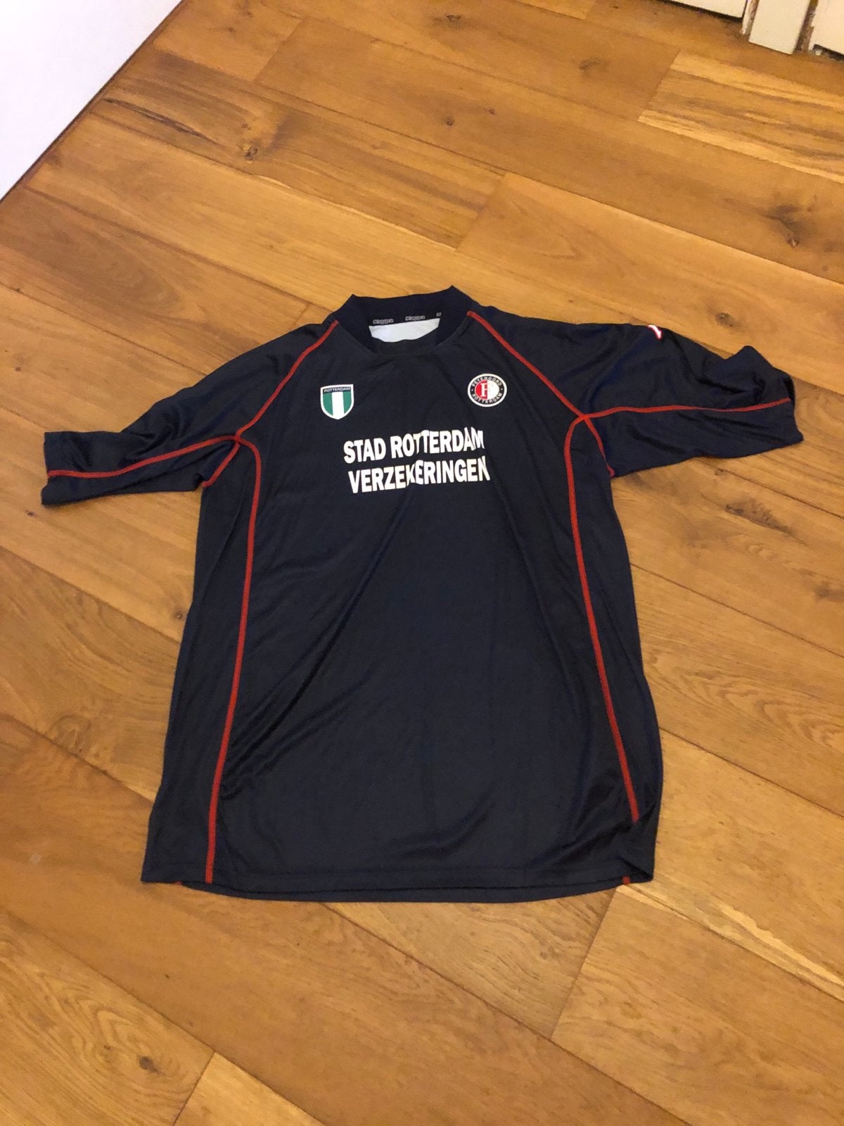 Feyenoord training shirt Kappa maat XXL, Blauw, Overige maten, Ophalen of Verzenden, Zo goed als nieuw