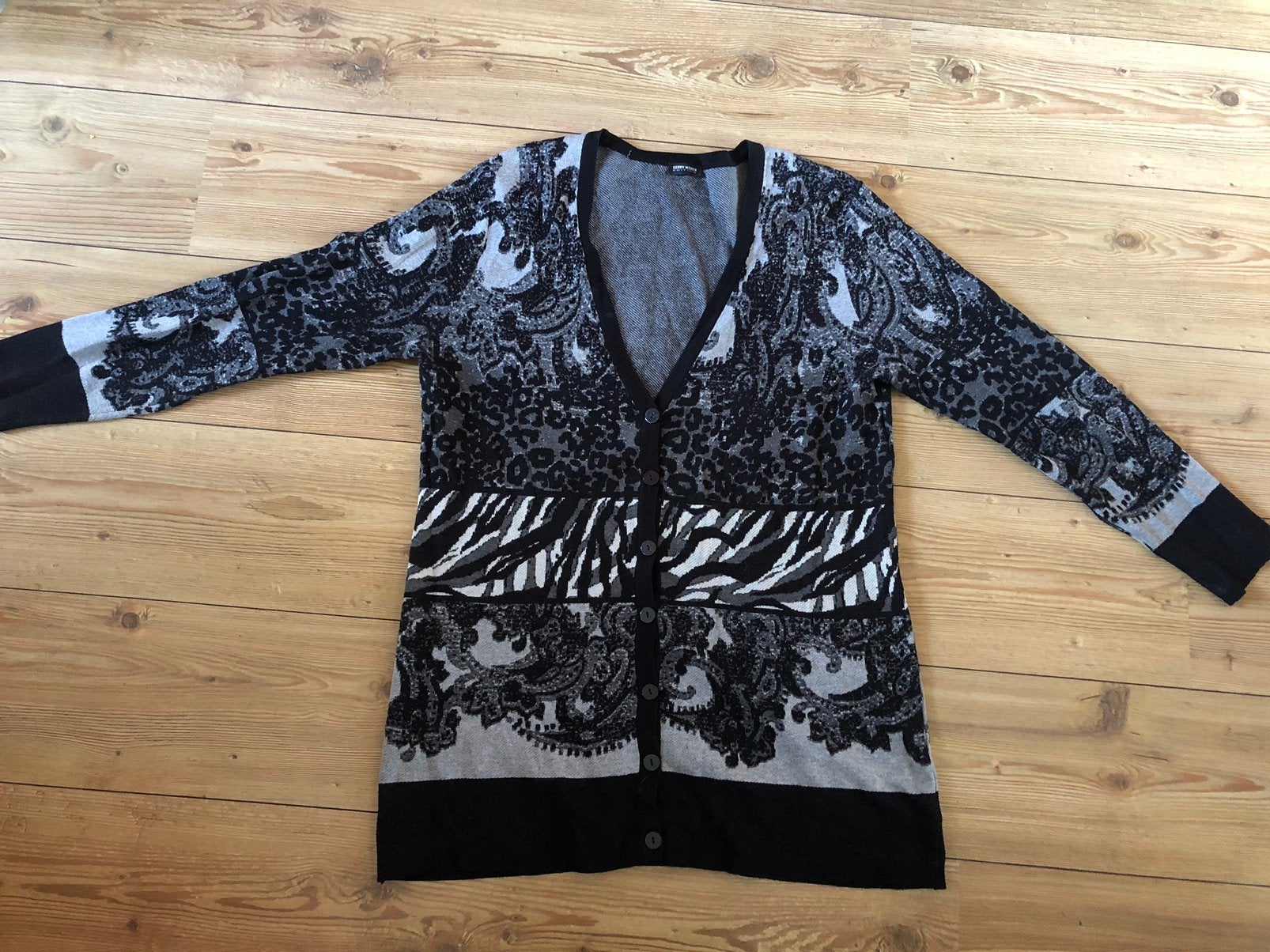 Mooi zwart wit grijs vest maat 44-46 Gerry weber, Ophalen of Verzenden, Zo goed als nieuw, Maat 42/44 (L), Zwart