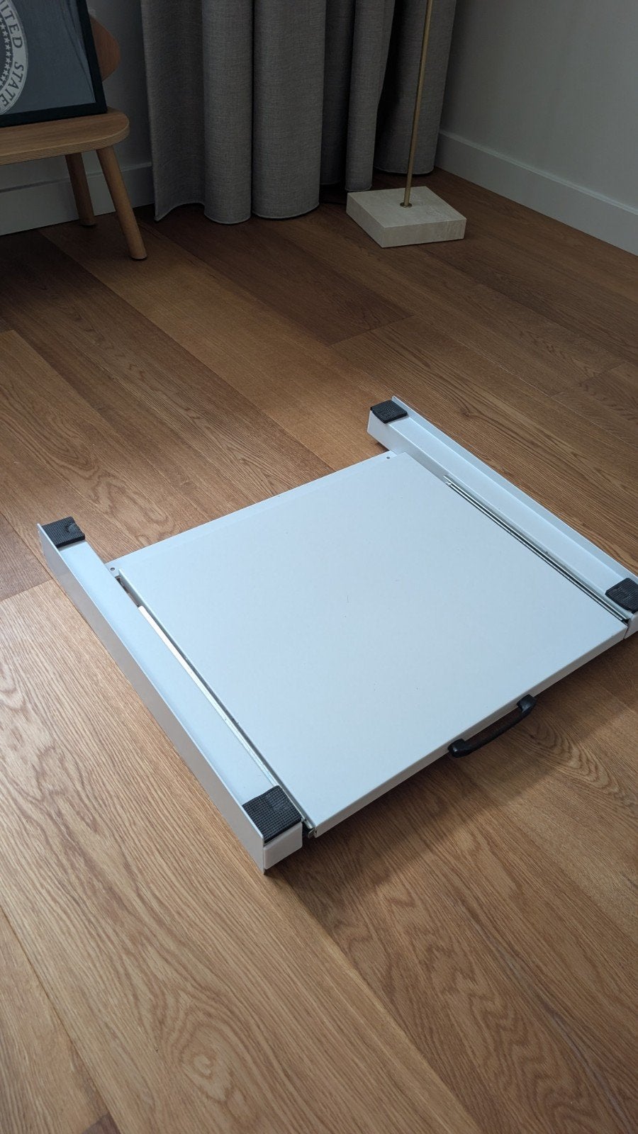 Tussenstuk wasmachine droger met uitschuifbaar werkblad, Ophalen, Zo goed als nieuw