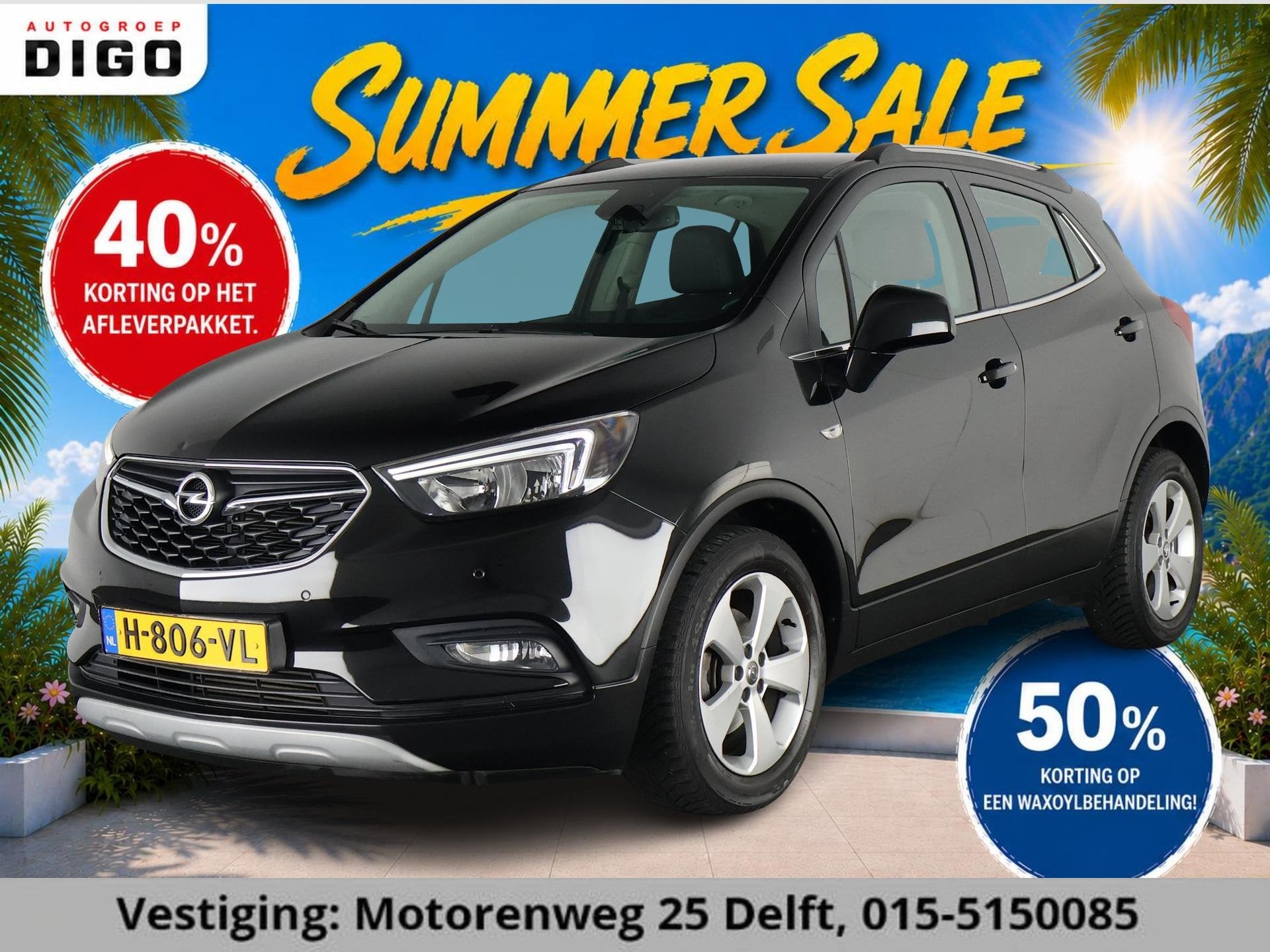 Opel Mokka X 1.4 TURBO 140PK INNOVATION GARANTIE 9-2028* CAM, Auto's, Opel, Gebruikt, Zwart, Origineel Nederlands, Handgeschakeld