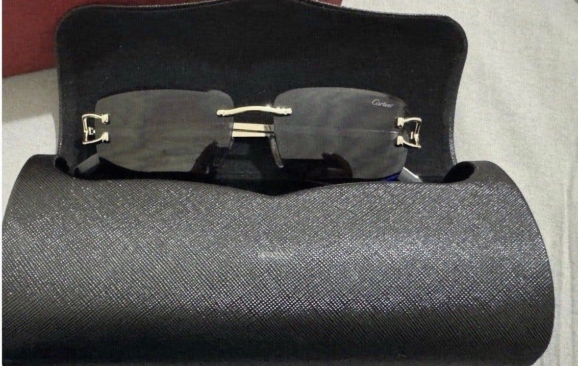 Nieuwe Cartier zonnebril zwart met doos, Overige merken, Zonnebril, Verzenden, Zwart