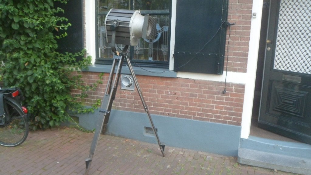 Grote vintage studiolamp statieflamp filmlamp vloerlamp, Ophalen, Gebruikt, Studiolamp, E27 (groot)
