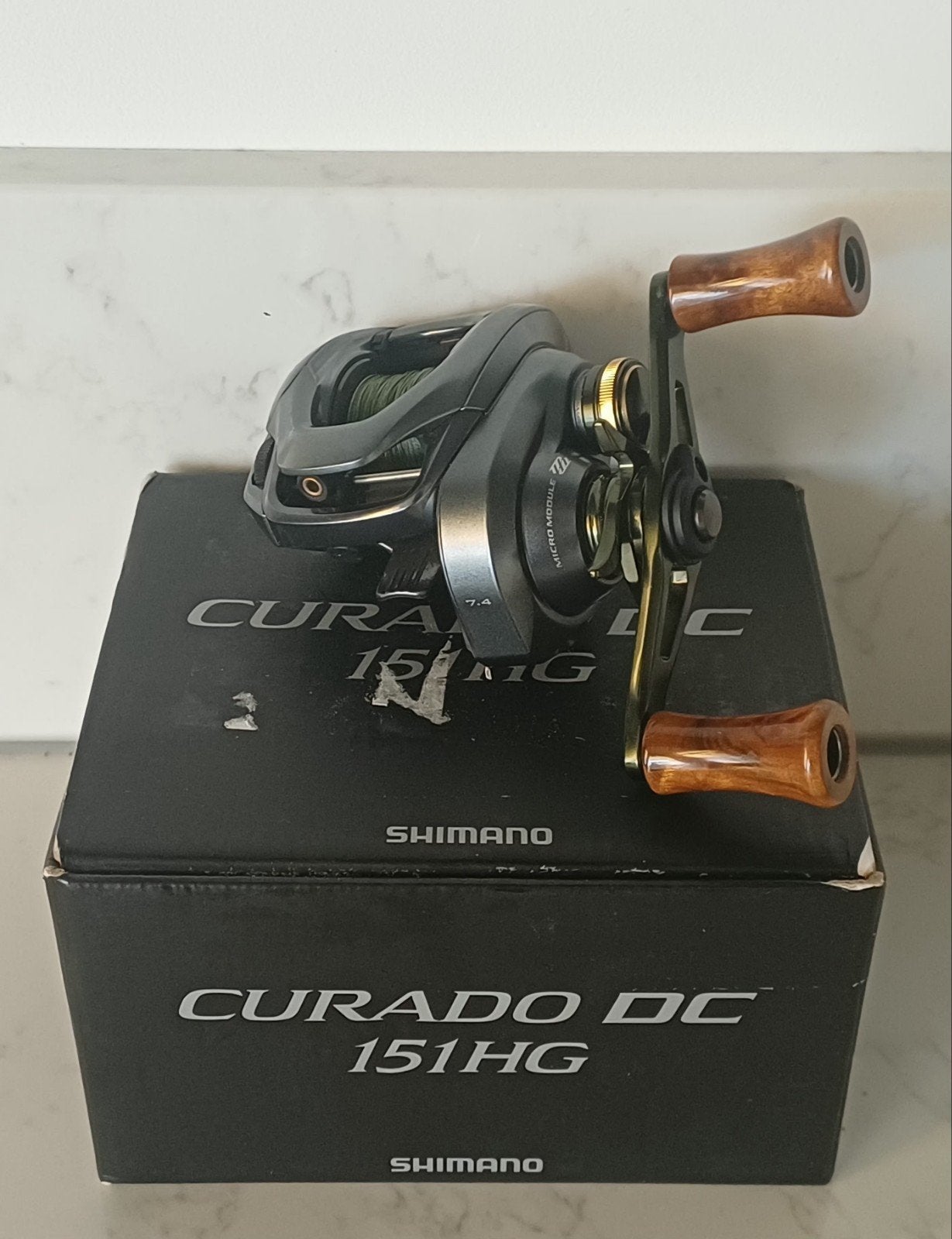 CUSTOM Shimano Curado DC 151HG, Ophalen of Verzenden, Gebruikt, Molen
