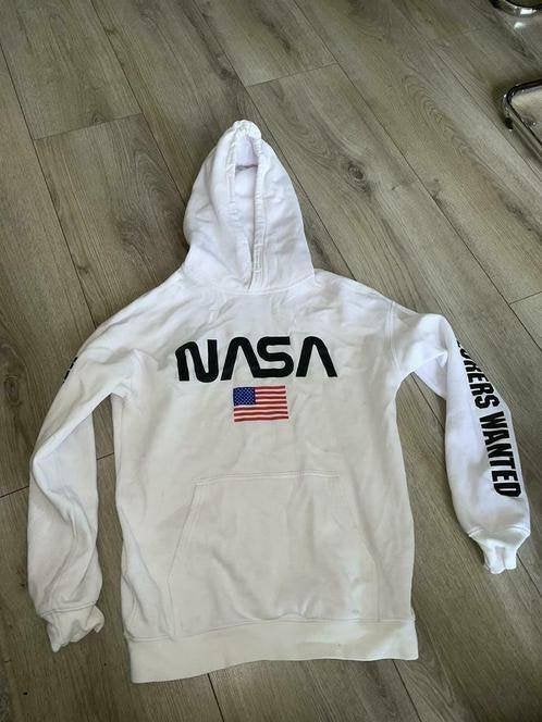 H&m 170 nasa hoodie trui sweater wit witte shirt, Verzenden, Gebruikt, Meisje, Trui of Vest