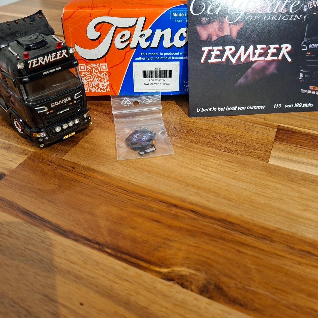 Tekno Scania Termeer TRUCK  model met certificaat NIEUW ORGD, Ophalen of Verzenden, Nieuw, Bus of Vrachtwagen, Tekno