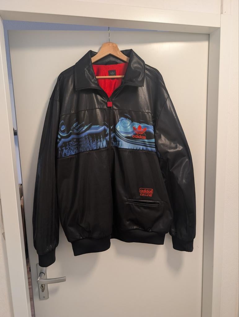 Vintage Adidas Chile 62  Jas Zwart Maat 2X XL, Kleding | Heren, Maat 52/54 (L), Zwart, Ophalen of Verzenden, Adidas