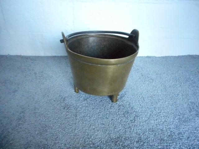 18e eeuwse bronzen kookpot pan met hengsel, Ophalen of Verzenden