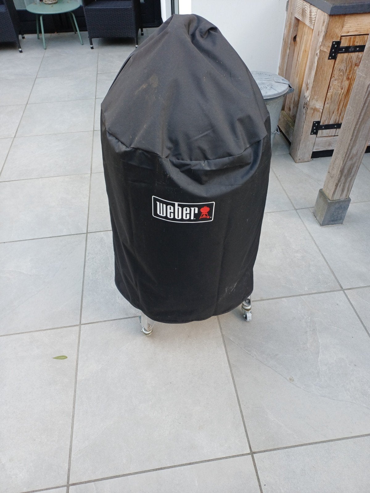 Weber Smokey Mountain Cooker 57cm met hoes, Tuin en Terras, Ophalen of Verzenden, Gebruikt, Weber, Met accessoires