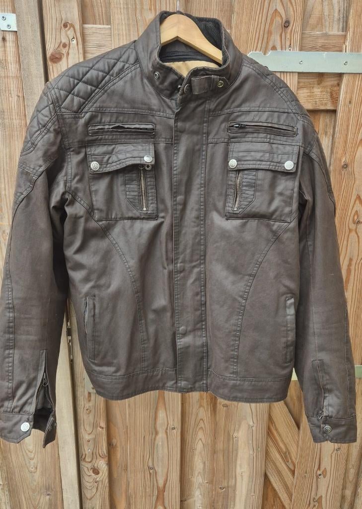 Stoere wax Motorjas ZGAN 4XL/mt. 60 merk Germas, Motoren, Kleding | Motorkleding, Ophalen, Heren, Tweedehands, Germas