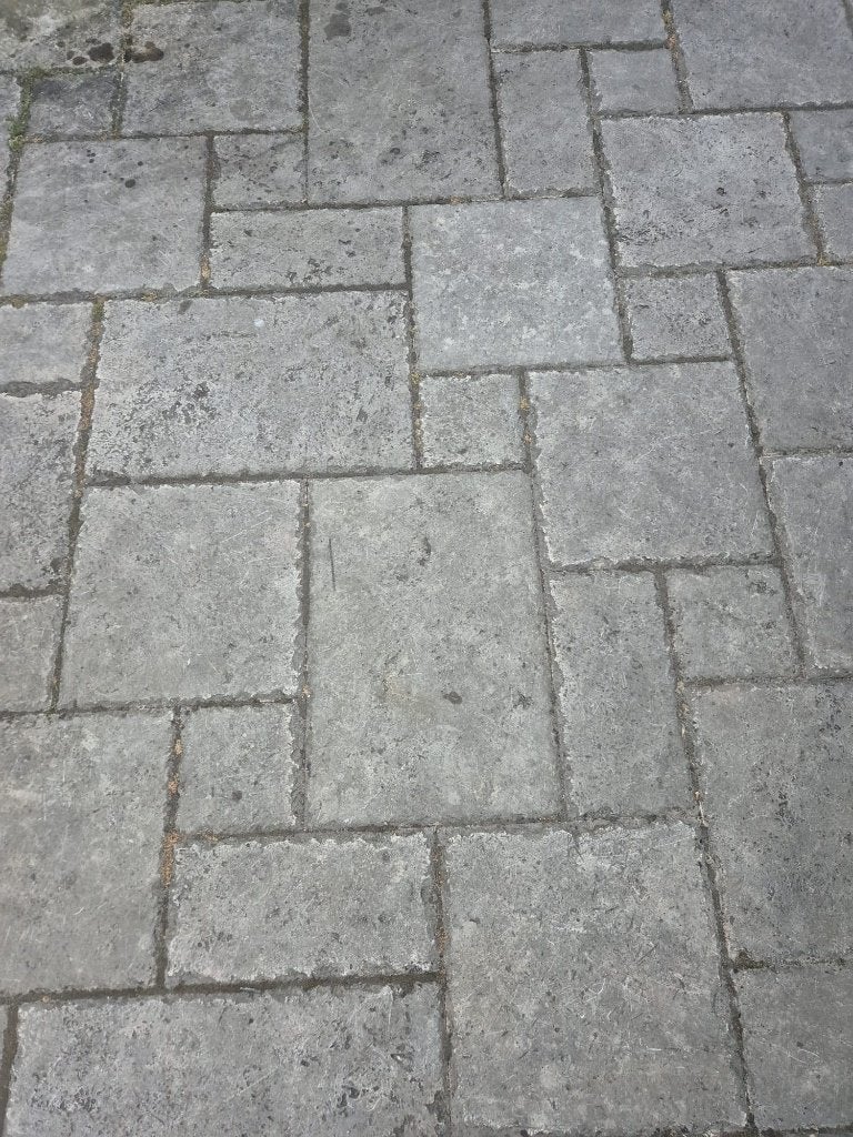 Natuursteen tegels ongeveer 25m2, Tuin en Terras, Ophalen, Gebruikt, Terrastegels, Natuursteen