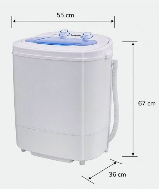 Lowander Mini Wasmachine - 3KG - Wit, Minder dan 1200 toeren, Minder dan 85 cm, Minder dan 4 kg, Bovenlader