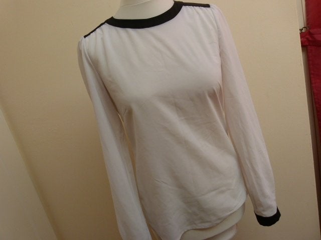MARC AUREL blouse tuniek, wit zwart 34 XS, Kleding | Dames, Blouses en Tunieken, Marc Aurel, Wit, Ophalen of Verzenden, Zo goed als nieuw