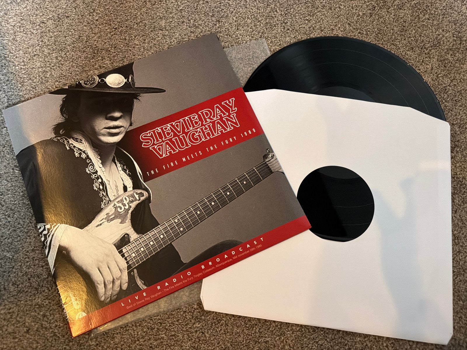 Stevie Ray Vaughan - The Fire Meets The Fury 1989 LP, Cd's en Dvd's, LP, Blues Rock, Ophalen of Verzenden, Zo goed als nieuw
