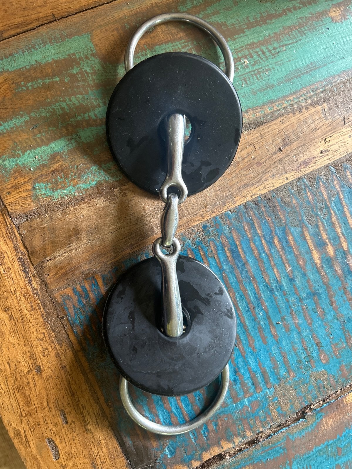 Dubbelgebroken watertrens met bitringen 13cm, Ophalen of Verzenden