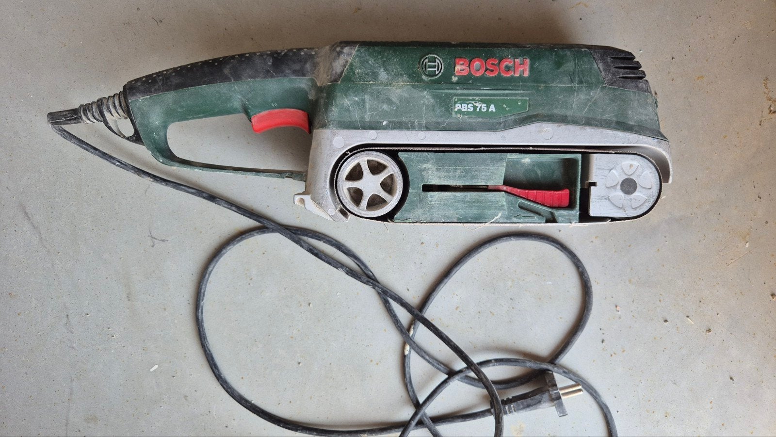Bosch PBS 75 A Bandschuurmachine - Gebruikt, Ophalen of Verzenden, Gebruikt, 600 tot 1200 watt, Bandschuurmachine