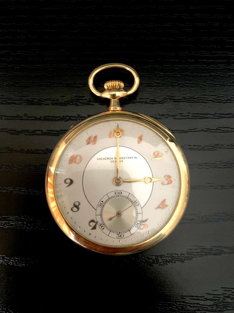 Vacheron & Constantin Gouden Zakhorloge Antiek 18K, Zakhorloge, Onbekend, Goud, Ophalen