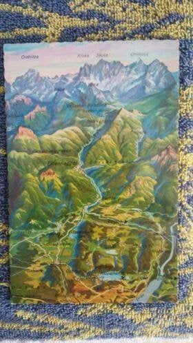 kaart jauntal mit seinem seengebiet oostenrijk, Verzamelen, Ophalen of Verzenden, 1980 tot heden, Gelopen, Oostenrijk