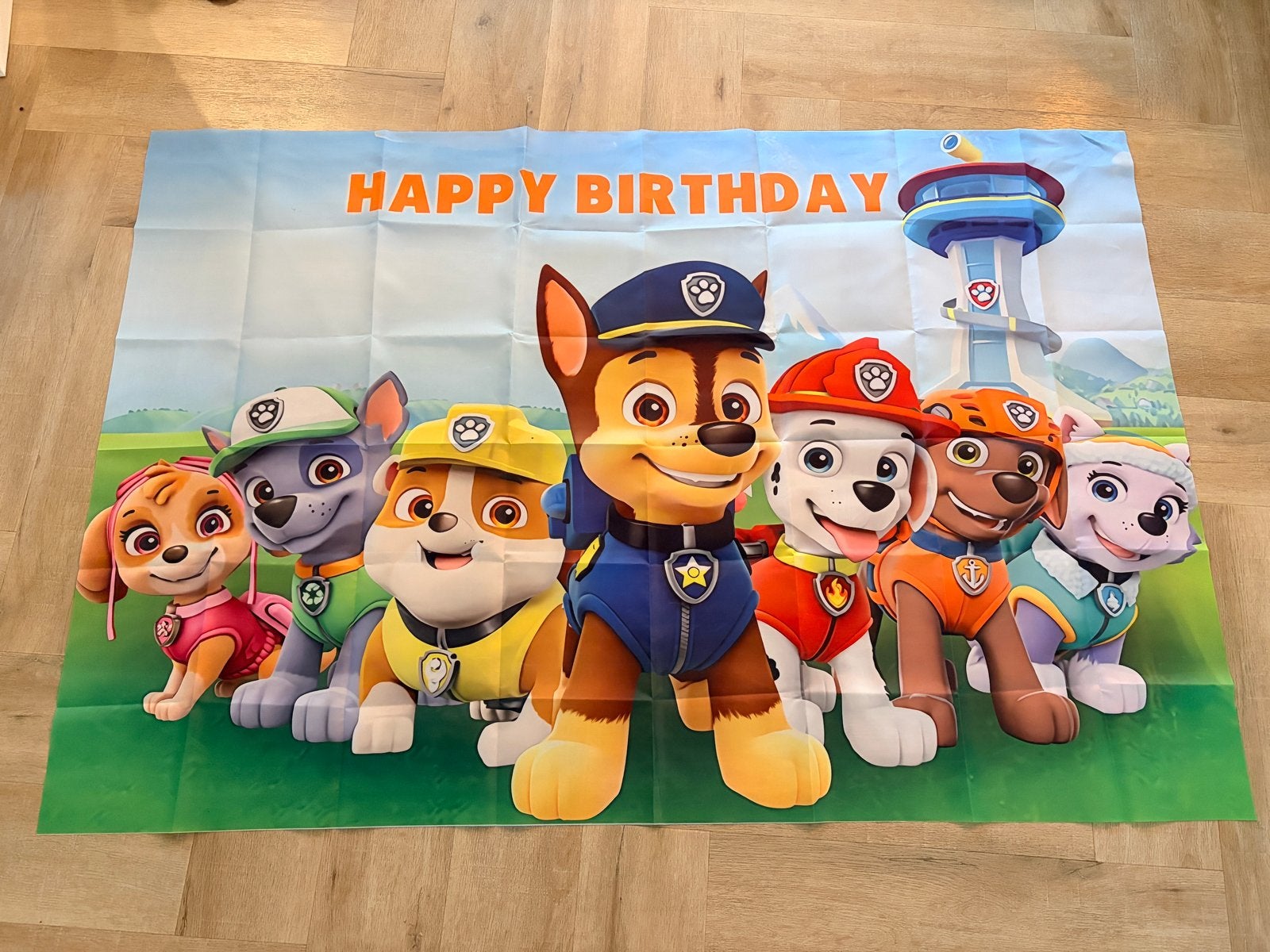 Paw Patrol Feestpakket: Ballonnen, Slinger & Achtergrond, Ophalen, Zo goed als nieuw, Feestartikel, Verjaardag