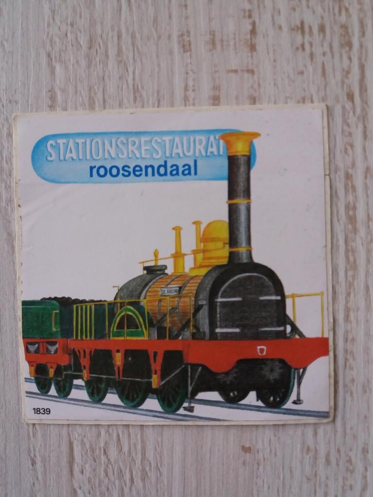 sticker STATIONSRESTAURATIE roosendaal 1839, Ophalen of Verzenden, Zo goed als nieuw, Bedrijf of Vereniging